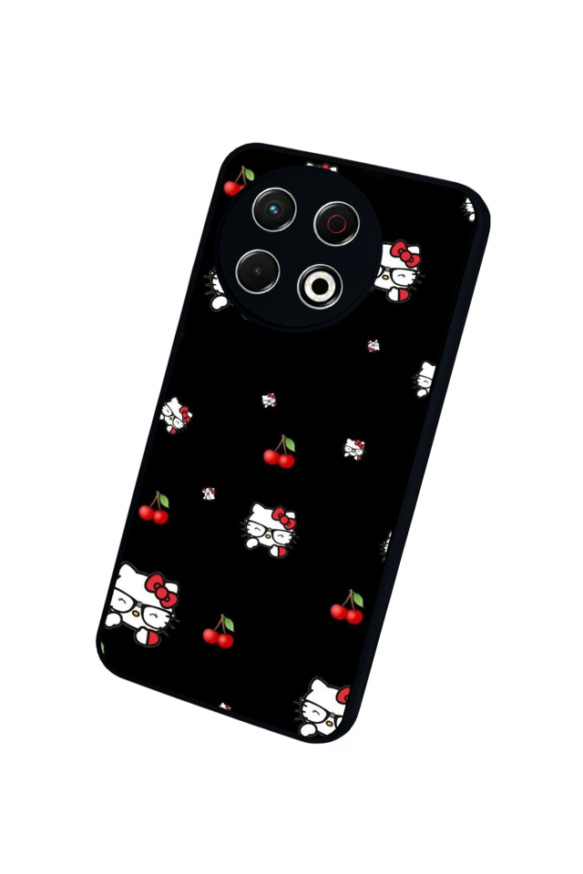 Tecno Spark 30 Pro Uyumlu HelloKitty Tasarımlı Glossy Premium Kılıf