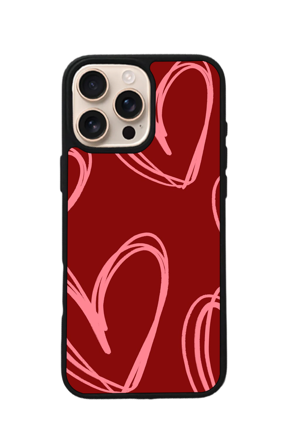 iPhone 14 Pro Max Uyumlu Kalp Love Tasarımlı Glossy Premium Kılıf