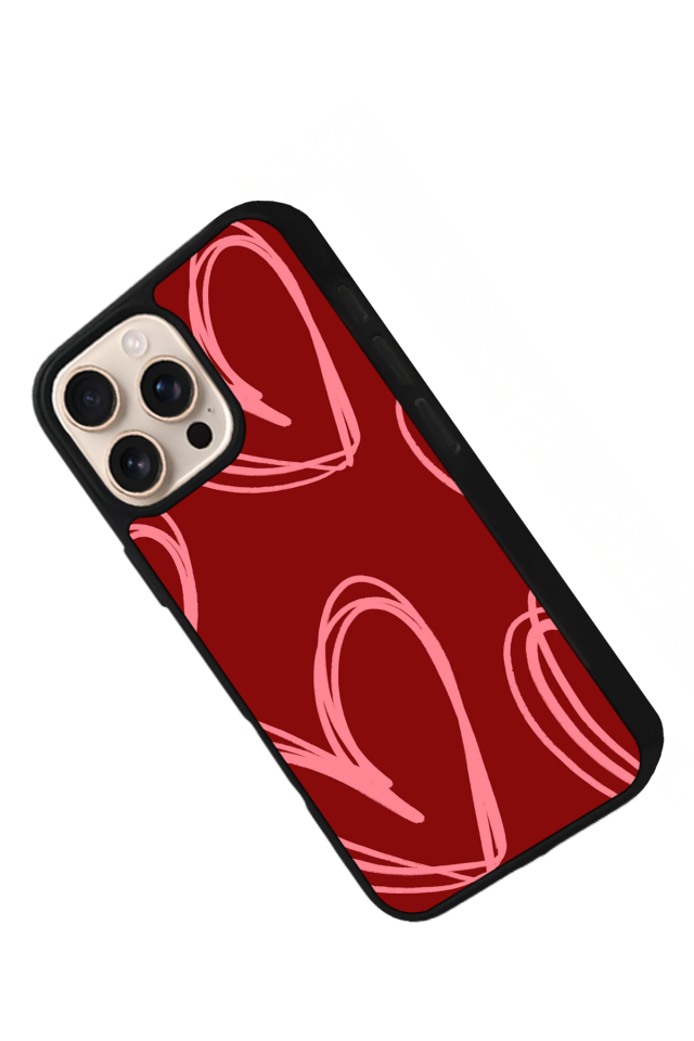 iPhone 14 Pro Max Uyumlu Kalp Love Tasarımlı Glossy Premium Kılıf