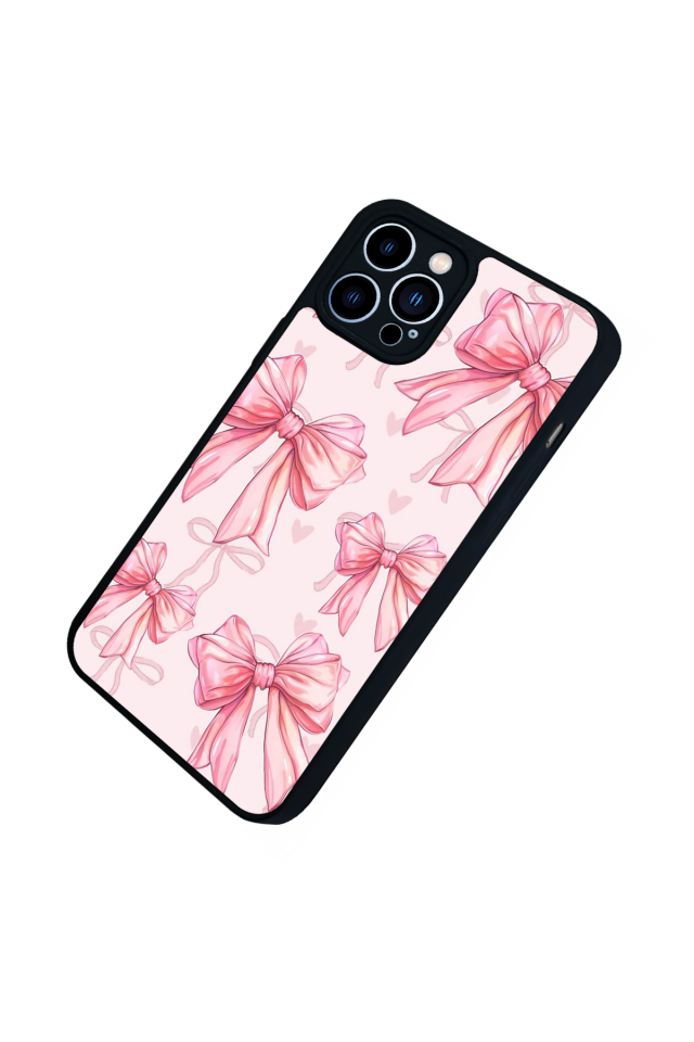 iPhone 13 Pro Max Uyumlu Kurdele Tasarımlı Glossy Premium Kılıf