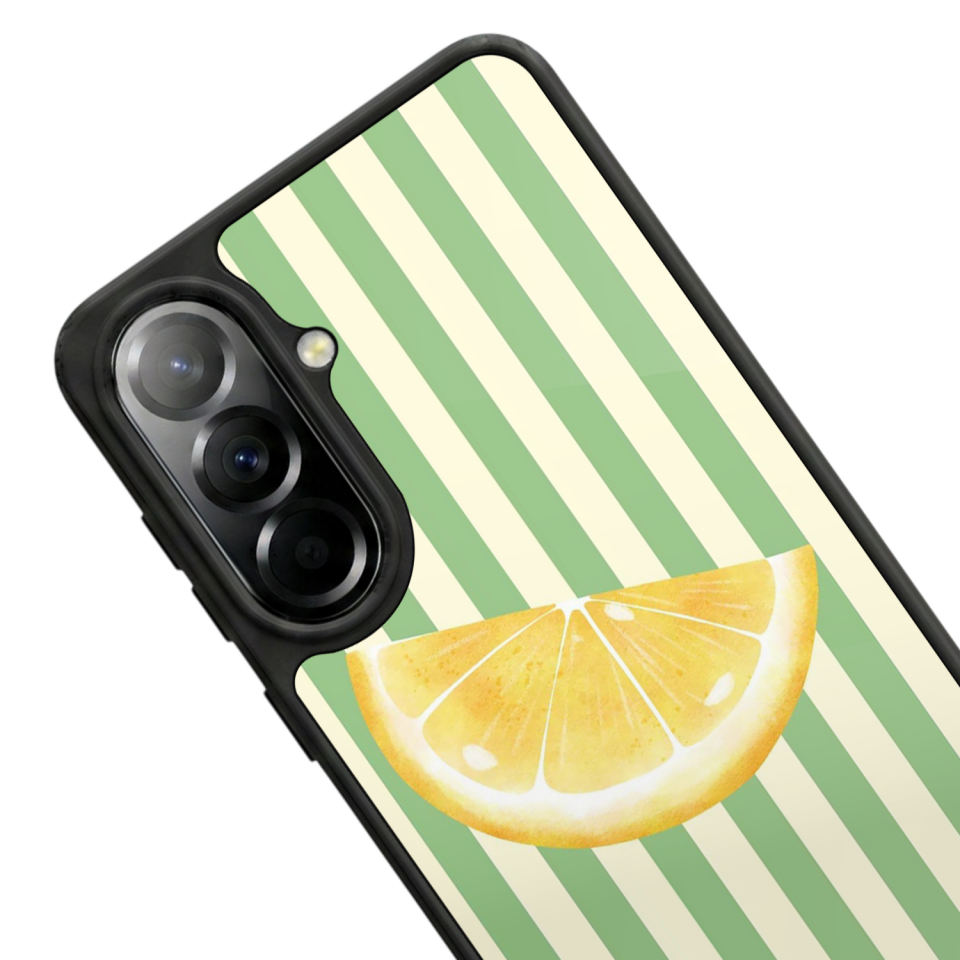 Samsung Galaxy A37 Uyumlu Limon Tasarımlı Glossy Premium Kılıf