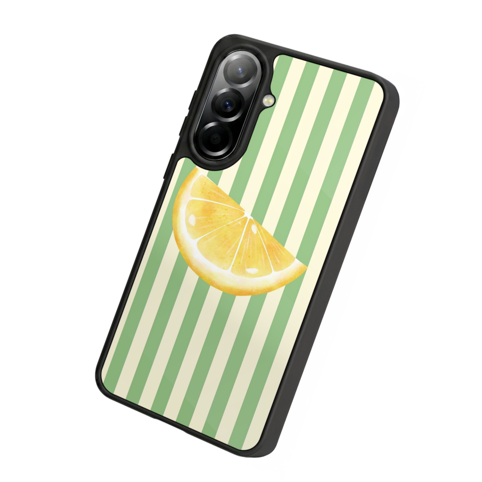 Samsung Galaxy A37 Uyumlu Limon Tasarımlı Glossy Premium Kılıf