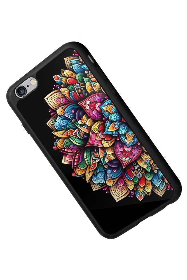 iPhone 6 Plus Uyumlu Mandala Tasarımlı Glossy Premium Kılıf