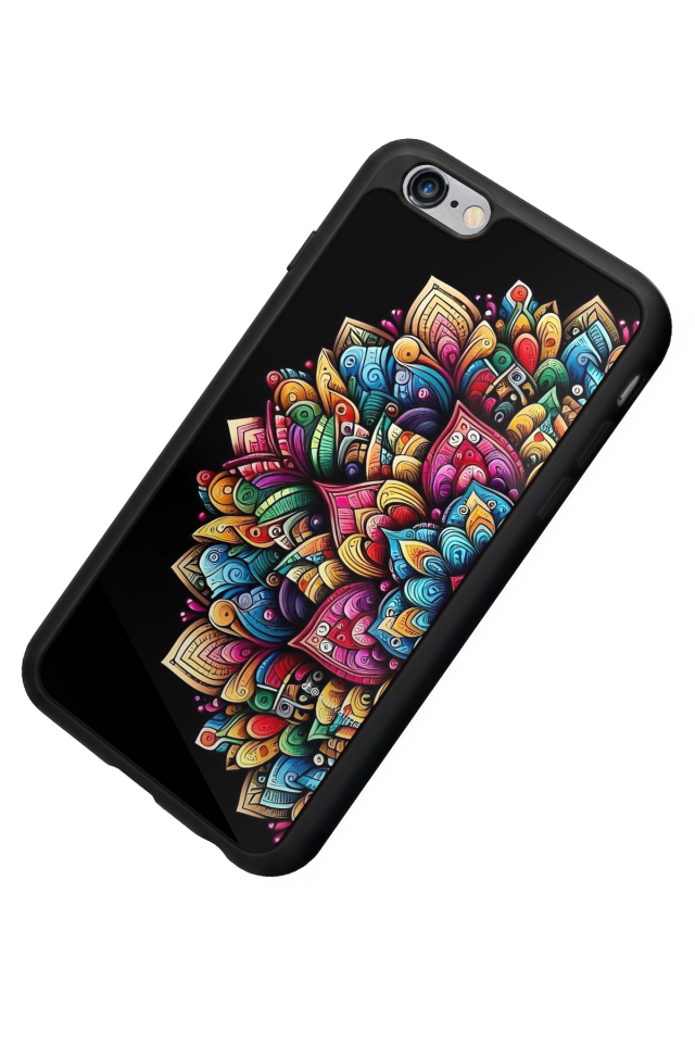iPhone 6 Plus Uyumlu Mandala Tasarımlı Glossy Premium Kılıf