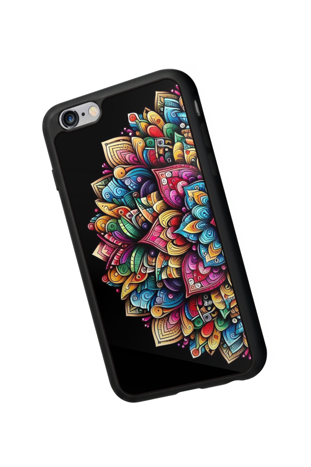 iPhone 6 Plus Uyumlu Mandala Tasarımlı Glossy Premium Kılıf