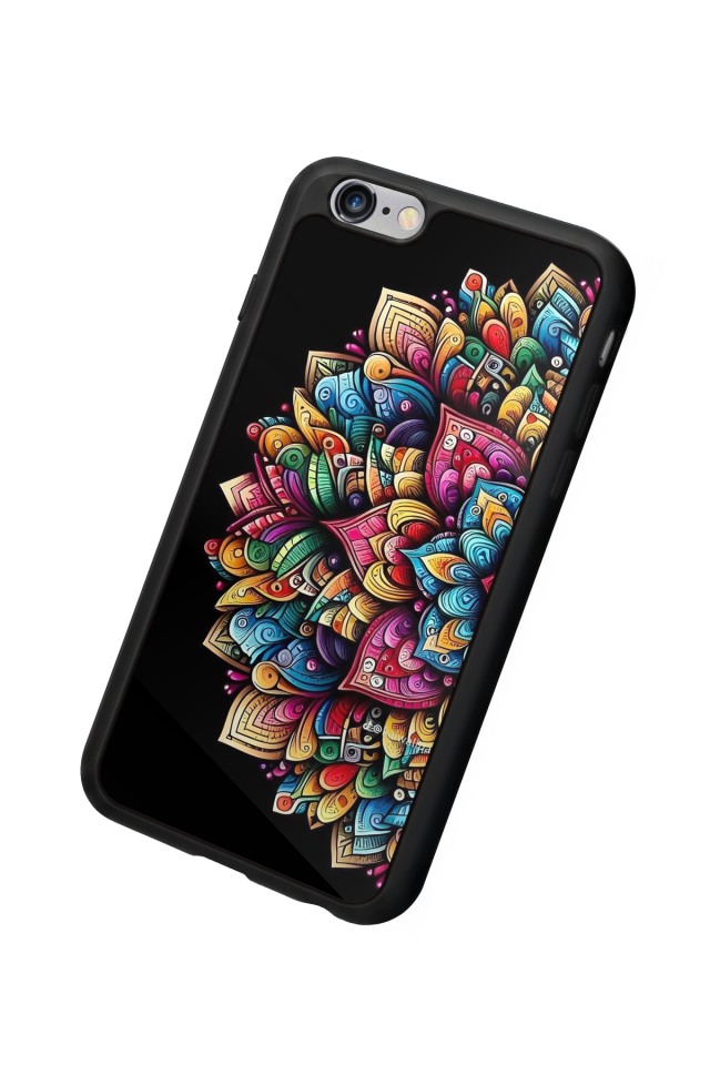 iPhone 6 Plus Uyumlu Mandala Tasarımlı Glossy Premium Kılıf