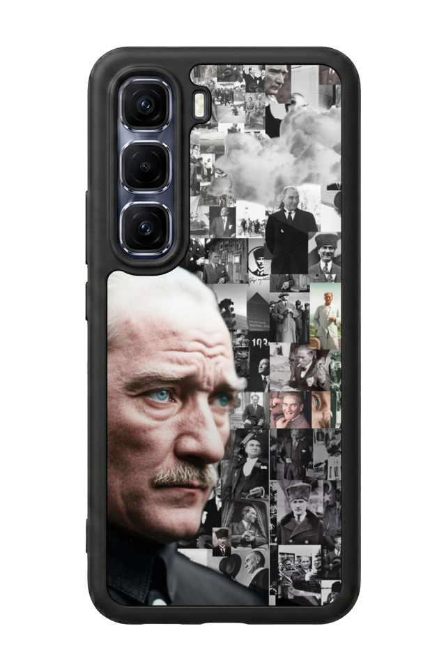 Infinix Hot 60 Pro Plus Uyumlu Mustafa Kemal Ataturk Tasarımlı Glossy Premium Kılıf