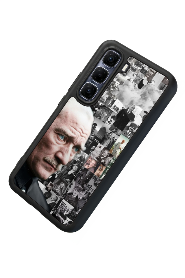 Infinix Hot 60 Pro Plus Uyumlu Mustafa Kemal Ataturk Tasarımlı Glossy Premium Kılıf