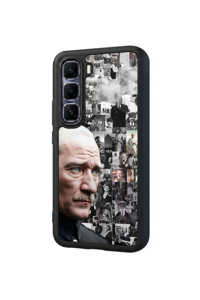 Infinix Hot 60 Pro Plus Uyumlu Mustafa Kemal Ataturk Tasarımlı Glossy Premium Kılıf