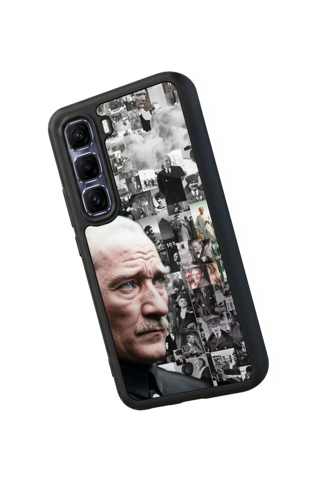 Infinix Hot 60 Pro Plus Uyumlu Mustafa Kemal Ataturk Tasarımlı Glossy Premium Kılıf