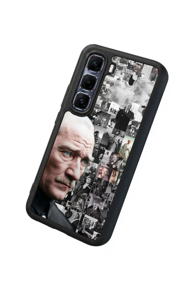 Infinix Hot 60 Pro Plus Uyumlu Mustafa Kemal Ataturk Tasarımlı Glossy Premium Kılıf