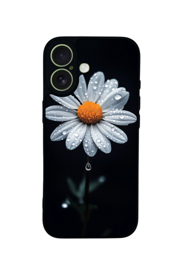 iPhone 17 Uyumlu Papatya Tasarımlı Glossy Premium Kılıf