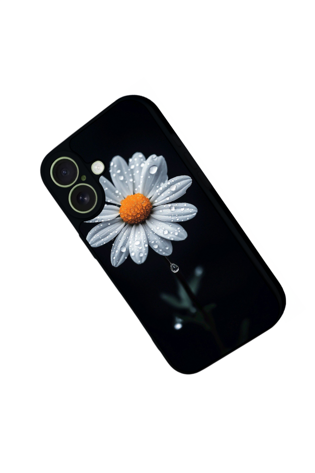 iPhone 17 Uyumlu Papatya Tasarımlı Glossy Premium Kılıf