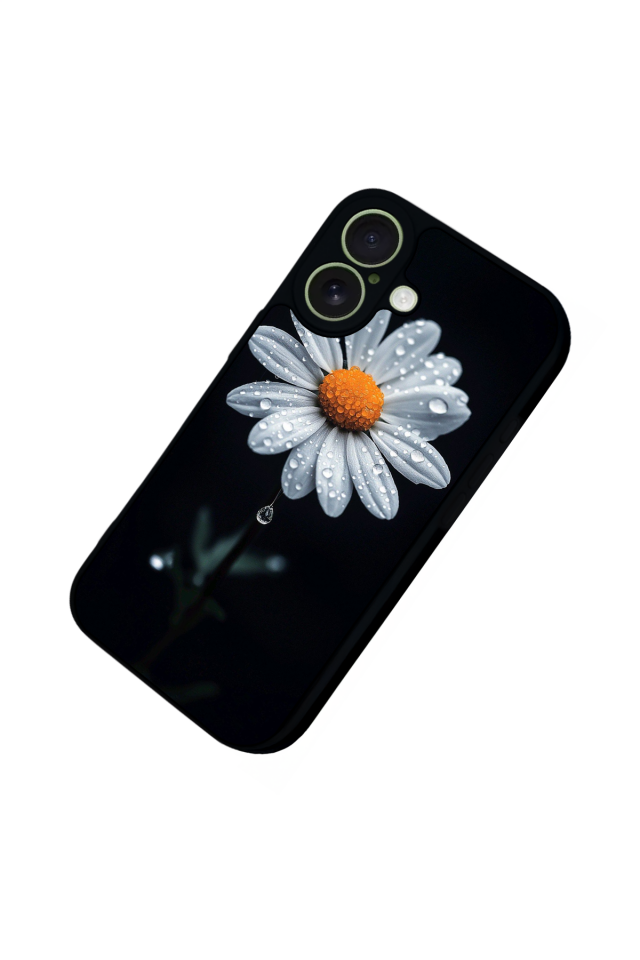 iPhone 17 Uyumlu Papatya Tasarımlı Glossy Premium Kılıf