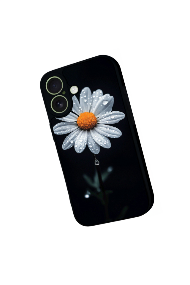 iPhone 17 Uyumlu Papatya Tasarımlı Glossy Premium Kılıf