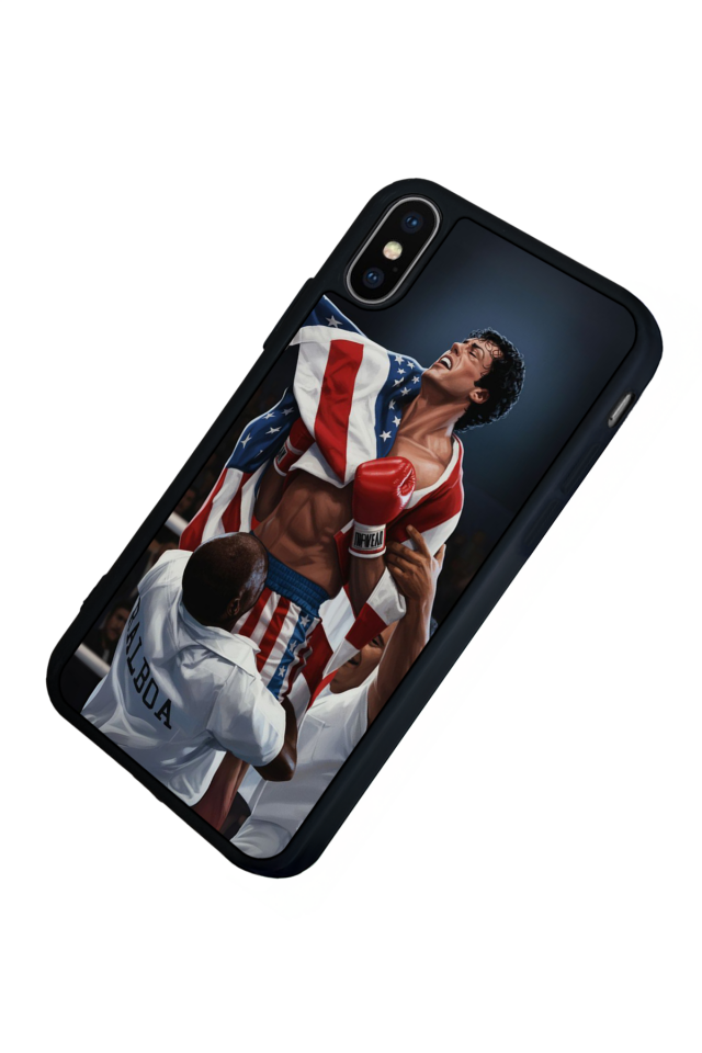 iPhone X/ XS Uyumlu Rocky Tasarımlı Glossy Premium Kılıf