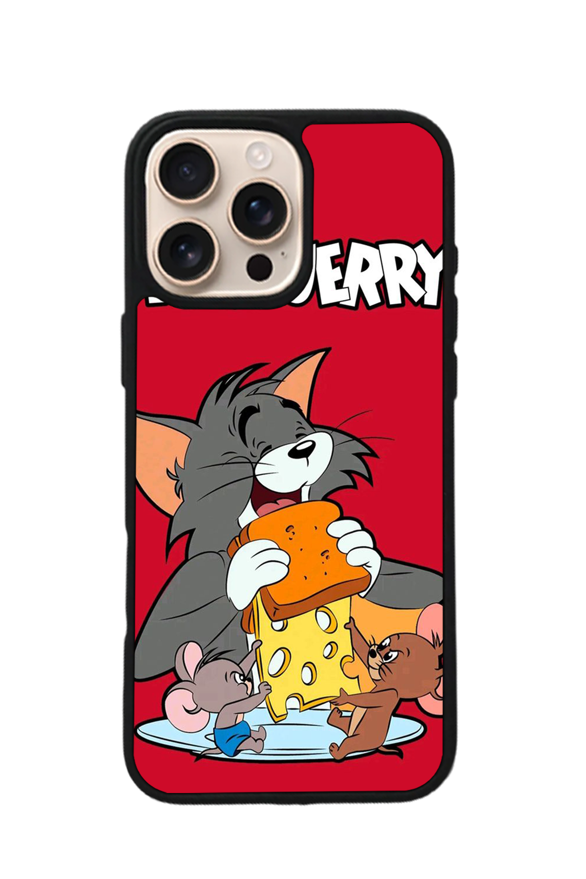 iPhone 15 Pro Uyumlu Tom And Jerry Tasarımlı Glossy Premium Kılıf