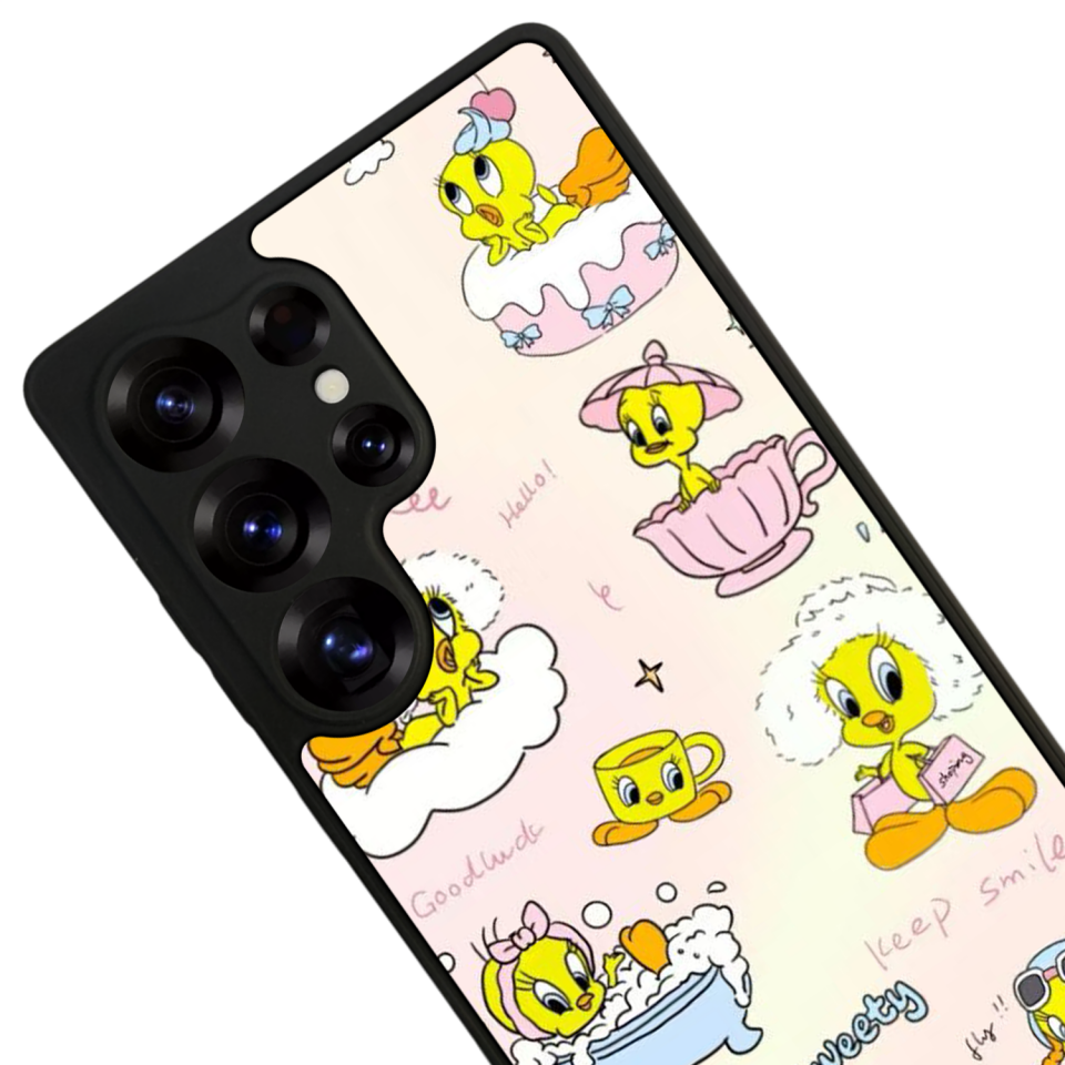 Samsung Galaxy S25 Ultra Uyumlu Tweety Tasarımlı Glossy Premium Kılıf