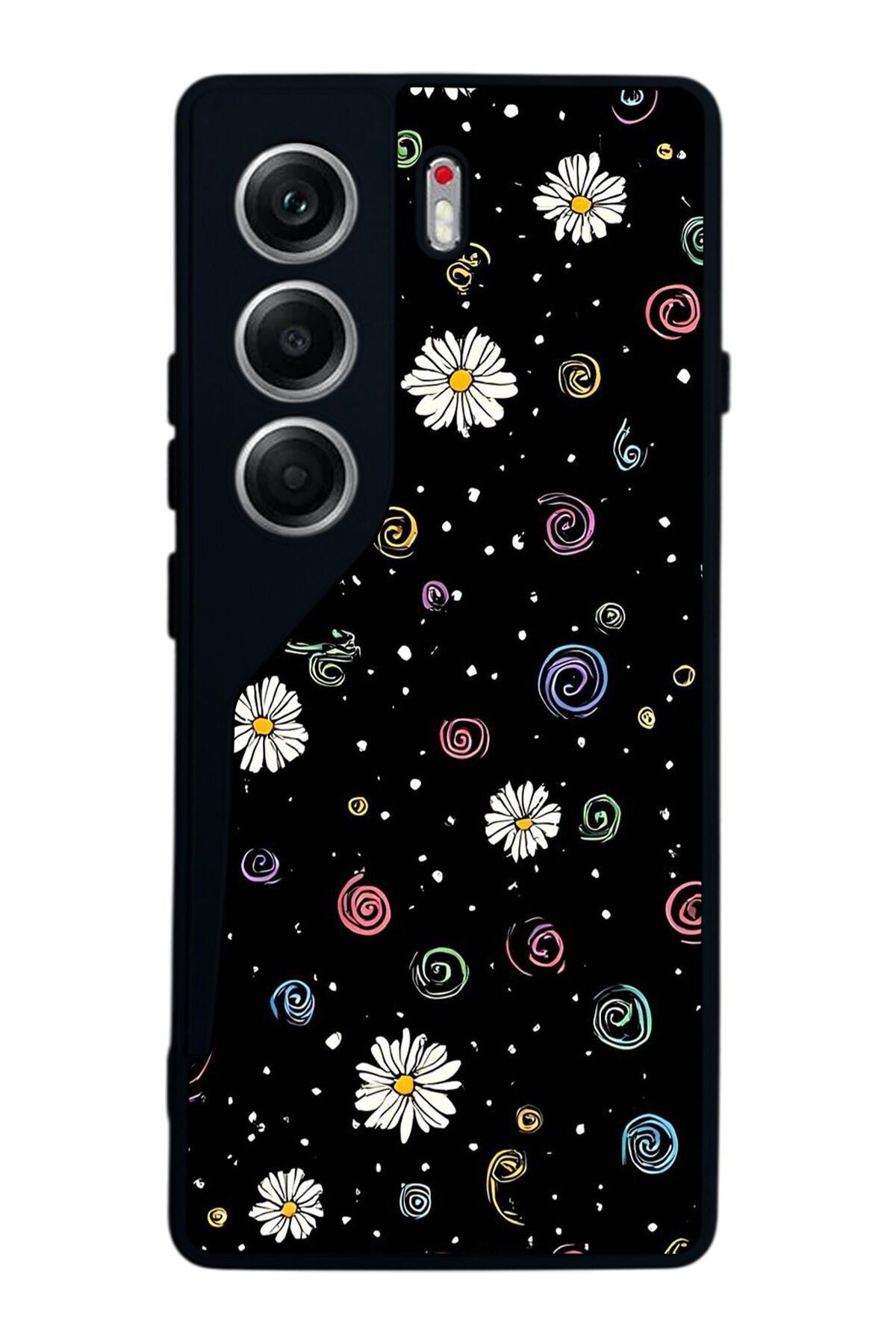 Tecno Camon 40 Uyumlu Floral Tasarımlı Glossy Premium Kılıf
