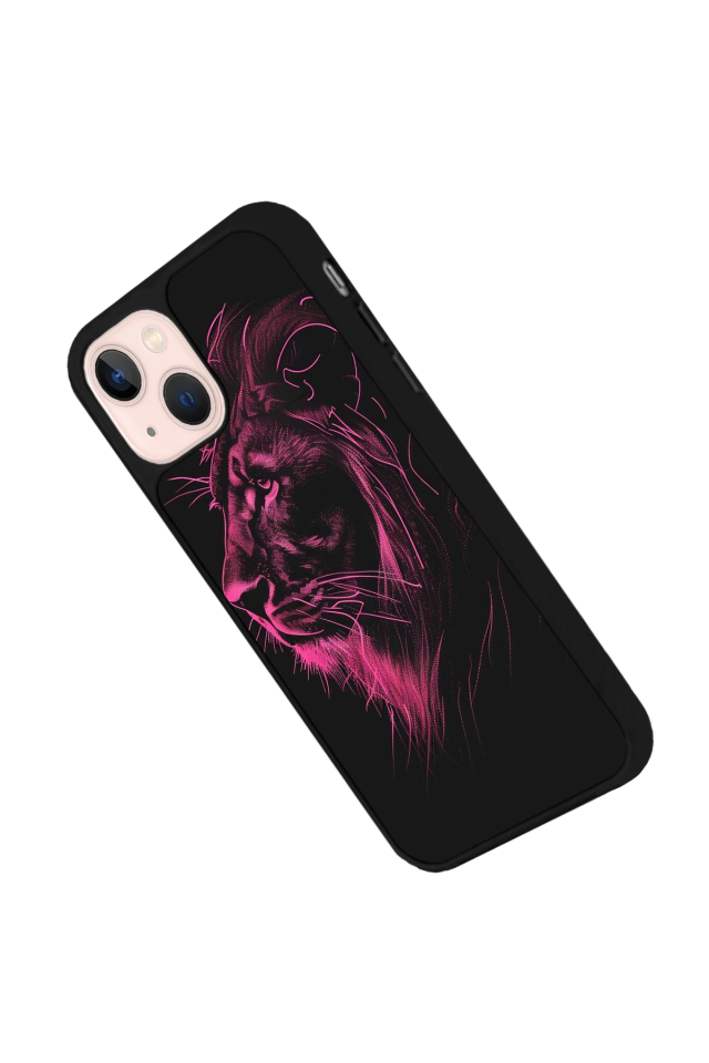 iPhone 15 Plus Uyumlu Aslan Tasarımlı Glossy Premium Kılıf