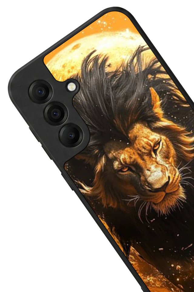 Samsung Galaxy A17 Uyumlu Aslan Tasarımlı Glossy Premium Kılıf