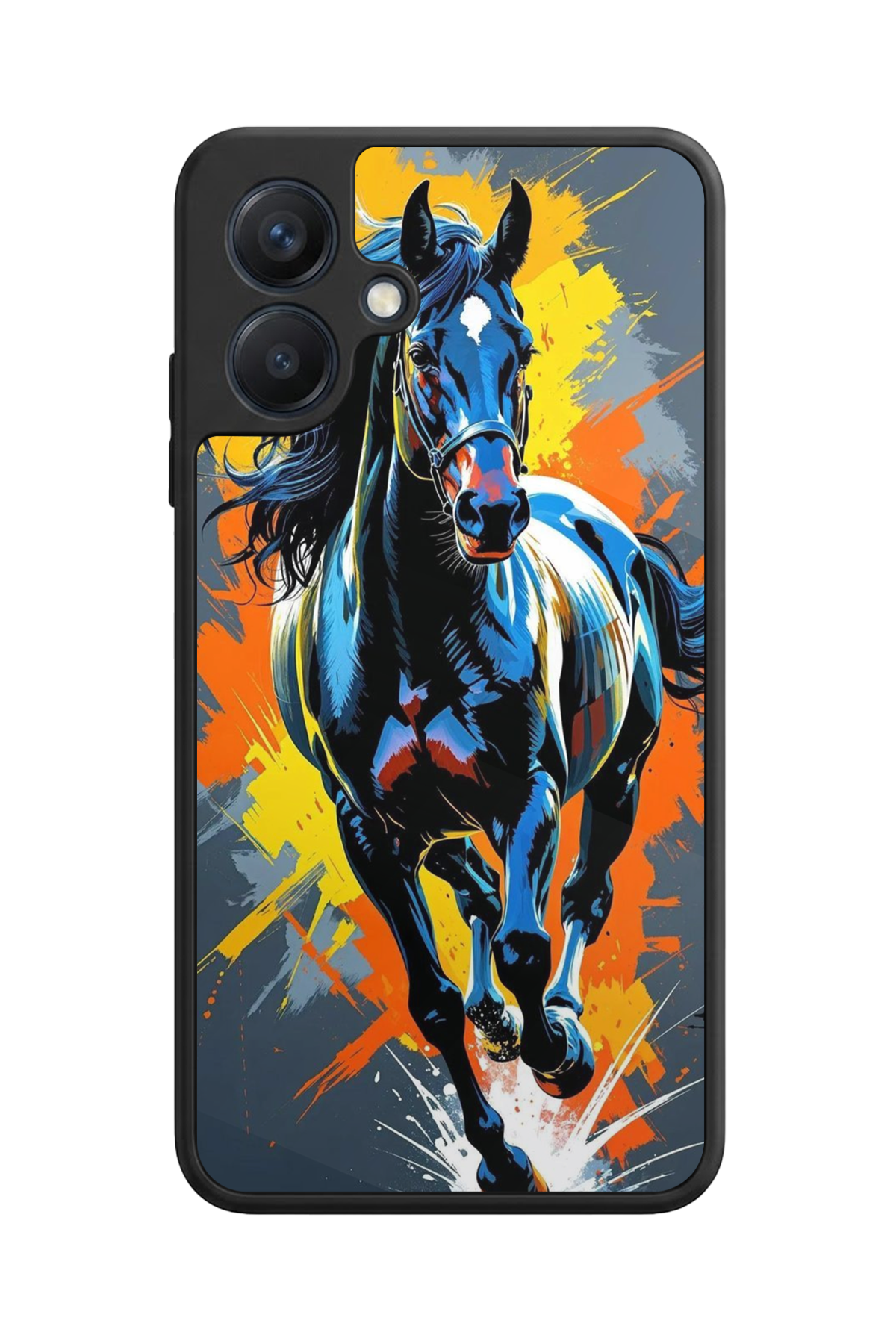 Samsung Galaxy A07 Uyumlu At Horse Tasarımlı Glossy Premium Kılıf