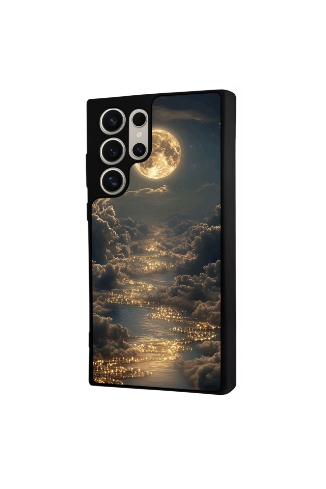 Samsung Galaxy S23 Ultra Uyumlu Ay Tasarımlı Glossy Premium Kılıf