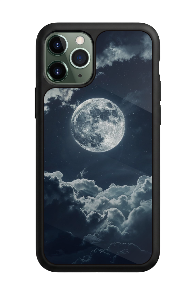 iPhone 11 Pro Uyumlu Ay Tasarımlı Glossy Premium Kılıf
