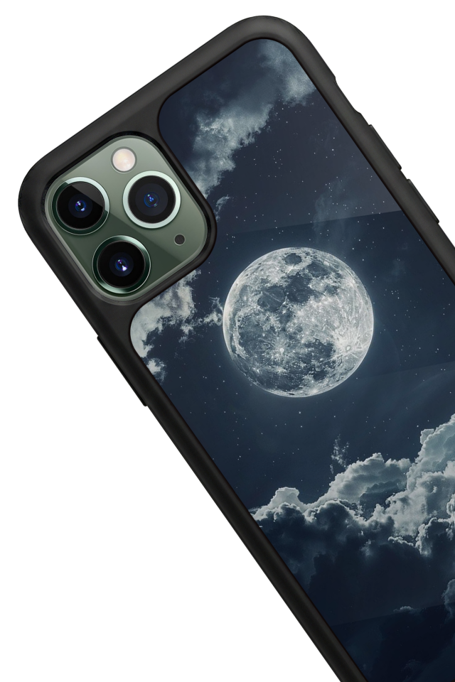iPhone 11 Pro Uyumlu Ay Tasarımlı Glossy Premium Kılıf