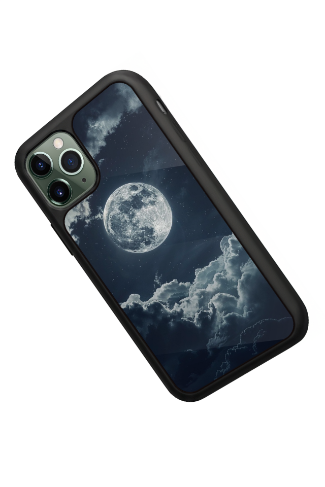 iPhone 11 Pro Uyumlu Ay Tasarımlı Glossy Premium Kılıf