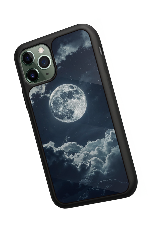 iPhone 11 Pro Uyumlu Ay Tasarımlı Glossy Premium Kılıf