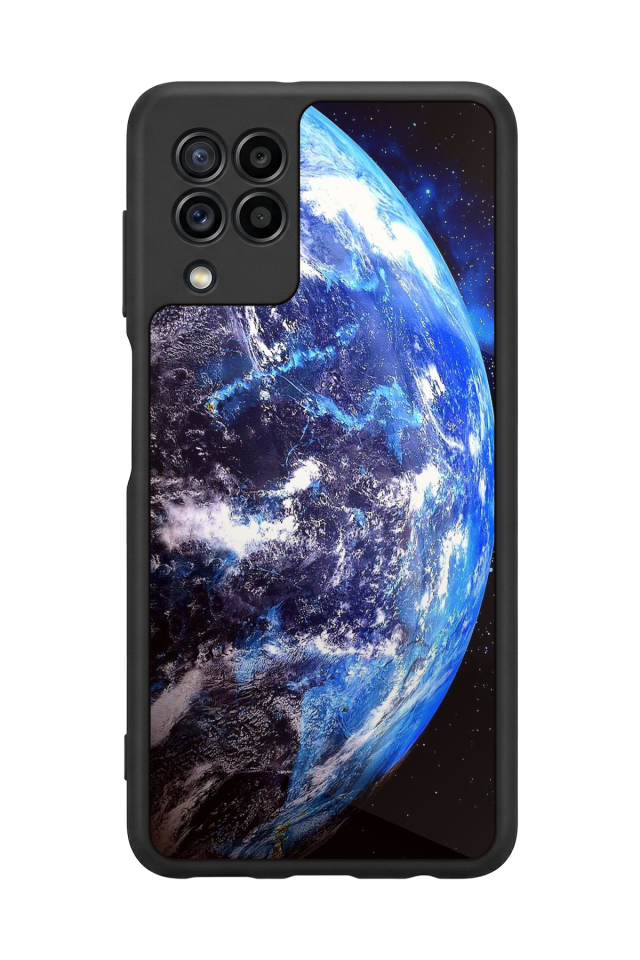 Samsung Galaxy M22 Uyumlu Ay Tasarımlı Glossy Premium Kılıf