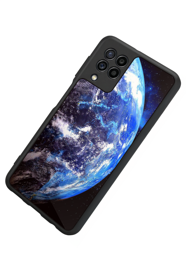 Samsung Galaxy M22 Uyumlu Ay Tasarımlı Glossy Premium Kılıf