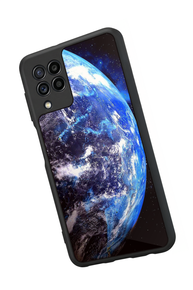 Samsung Galaxy M22 Uyumlu Ay Tasarımlı Glossy Premium Kılıf