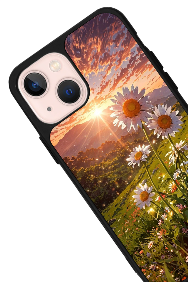iPhone 14 Plus Uyumlu Cicek Tasarımlı Glossy Premium Kılıf