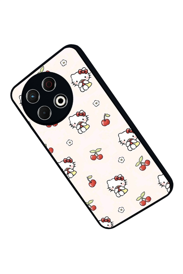Tecno Spark 30 Pro Uyumlu HelloKitty Tasarımlı Glossy Premium Kılıf