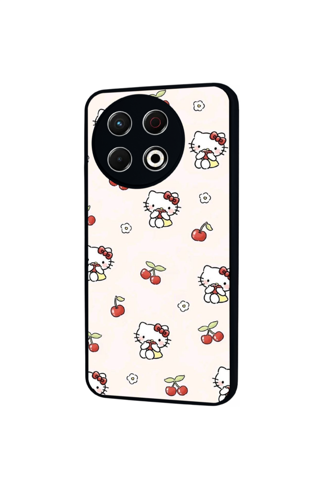 Tecno Spark 30 Pro Uyumlu HelloKitty Tasarımlı Glossy Premium Kılıf