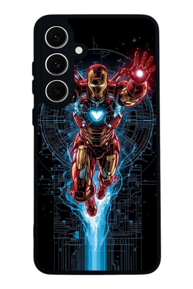 Samsung Galaxy S24 FE Uyumlu Iron Man ( Demir Adam ) Tasarımlı Glossy Premium Kılıf
