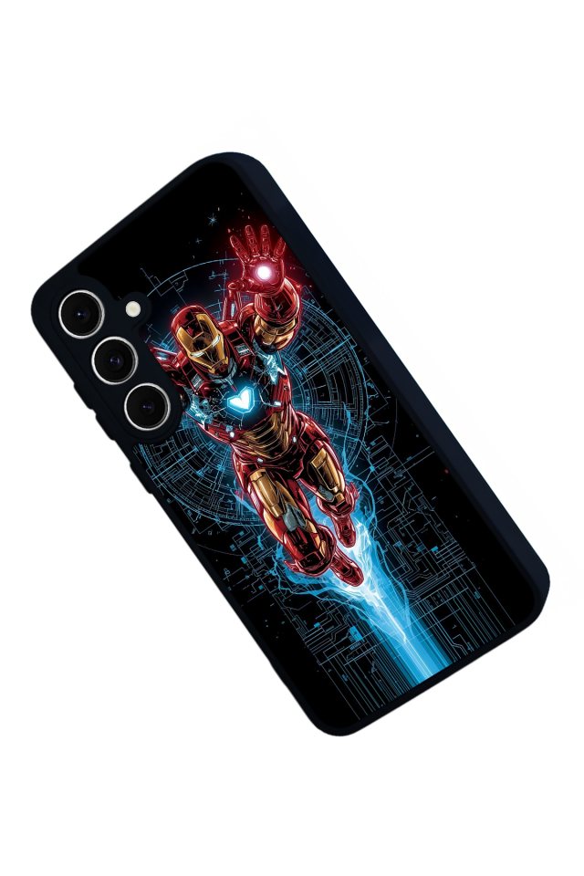 Samsung Galaxy S24 FE Uyumlu Iron Man ( Demir Adam ) Tasarımlı Glossy Premium Kılıf