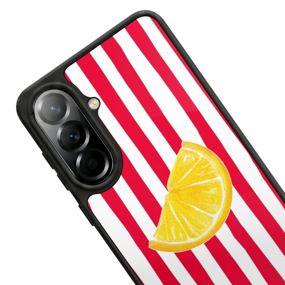 Samsung Galaxy A37 Uyumlu Limon Tasarımlı Glossy Premium Kılıf