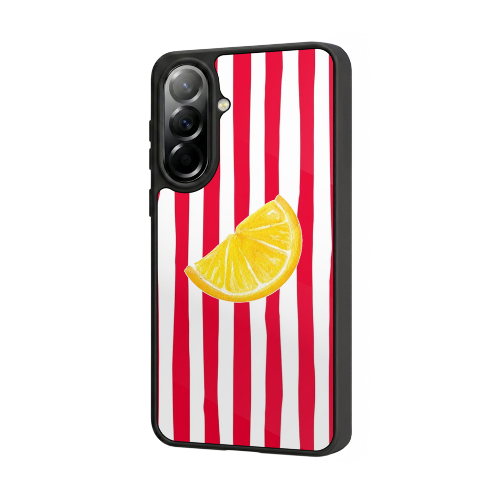 Samsung Galaxy A37 Uyumlu Limon Tasarımlı Glossy Premium Kılıf