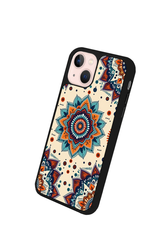 iPhone 13 Mini Uyumlu Mandaal Tasarımlı Glossy Premium Kılıf