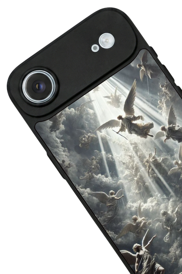 iPhone 17 Air Uyumlu Melek Tasarımlı Glossy Premium Kılıf