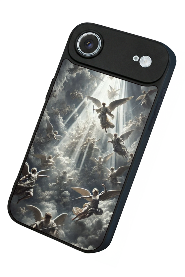 iPhone 17 Air Uyumlu Melek Tasarımlı Glossy Premium Kılıf