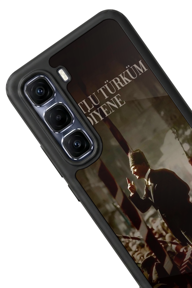 Infinix Hot 60 Pro Plus Uyumlu Mustafa Kemal Ataturk Tasarımlı Glossy Premium Kılıf