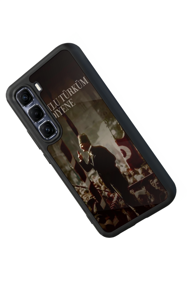 Infinix Hot 60 Pro Plus Uyumlu Mustafa Kemal Ataturk Tasarımlı Glossy Premium Kılıf