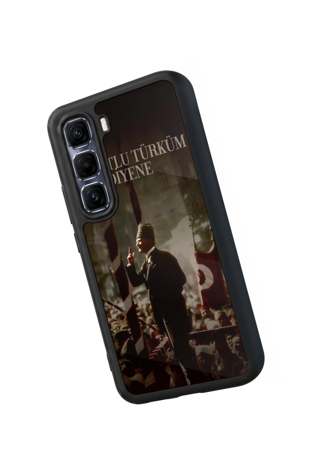 Infinix Hot 60 Pro Plus Uyumlu Mustafa Kemal Ataturk Tasarımlı Glossy Premium Kılıf