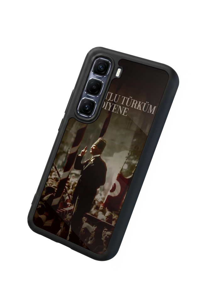 Infinix Hot 60 Pro Plus Uyumlu Mustafa Kemal Ataturk Tasarımlı Glossy Premium Kılıf