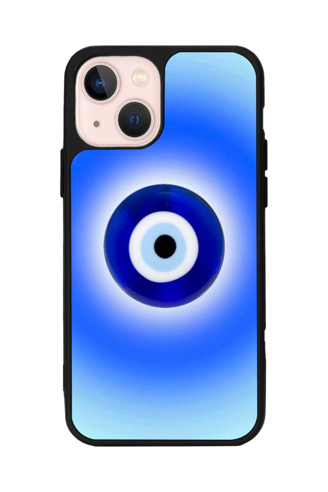 iPhone 13/14 Uyumlu Nazar Tasarımlı Glossy Premium Kılıf