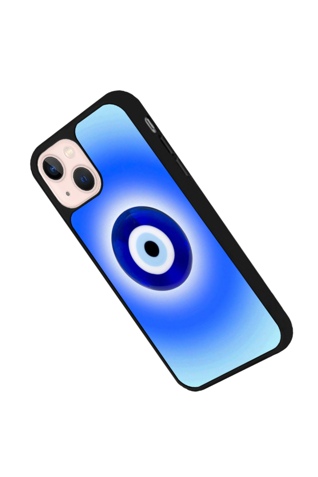 iPhone 13/14 Uyumlu Nazar Tasarımlı Glossy Premium Kılıf